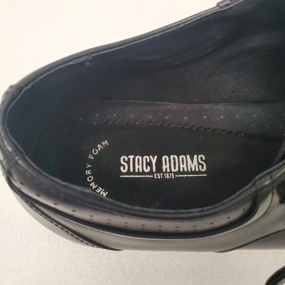 Stacy Adams Bayne Black Leather Double Monk Strap Dress Shoes Size 13M 25347.001